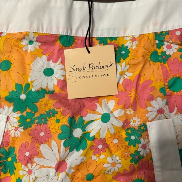 Smak Parlour Floral Skirt - Orange and Green - Picture 2 of 4